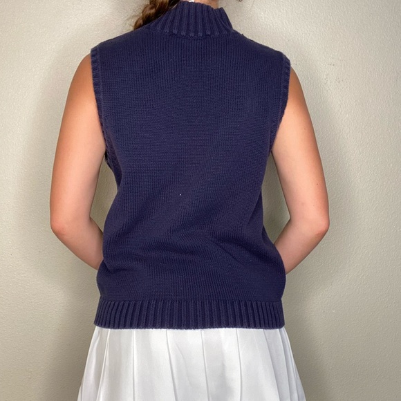 ♥︎BOLD STRIPED TURTLE NECK VEST♥︎ - Picture 2 of 4